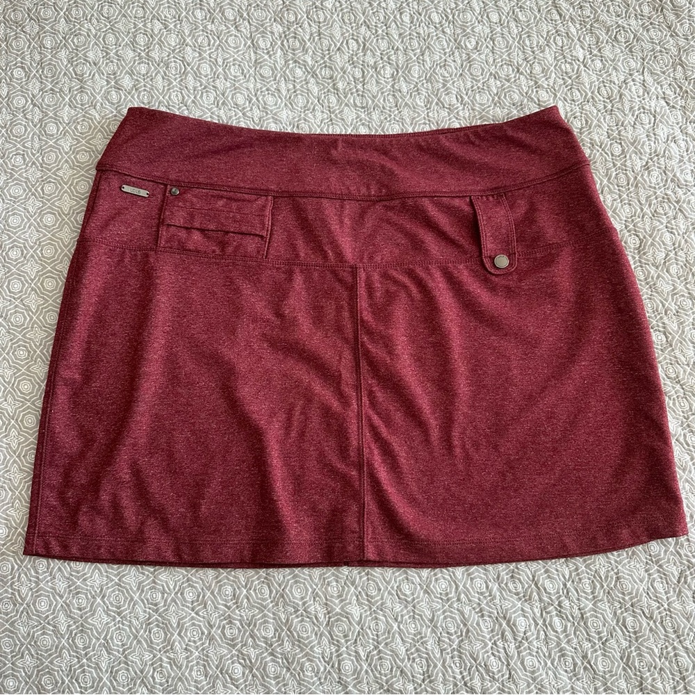 Lole Active Athletic Skirt Burgundy Maroon Stretch Size L